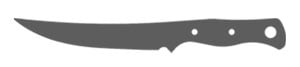Trailing Point knife blade shape