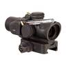 Trijicon ACOG Compact 1.5x 16mm Low Rifle Scope - Dual Illuminated Red Ring/2 MOA Center Dot - Black