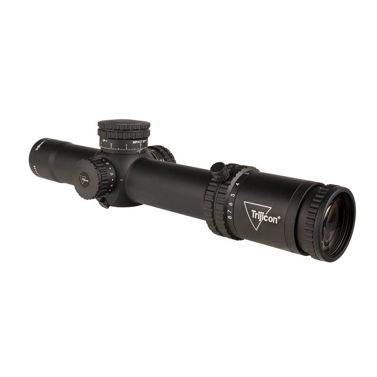 Trijicon Credo 1-8x28 MRAD Seg Cir Crosshair FFP Scope - Black Trijicon Credo 1-8x28 MRAD Seg Cir Crosshair FFP Scope - Black