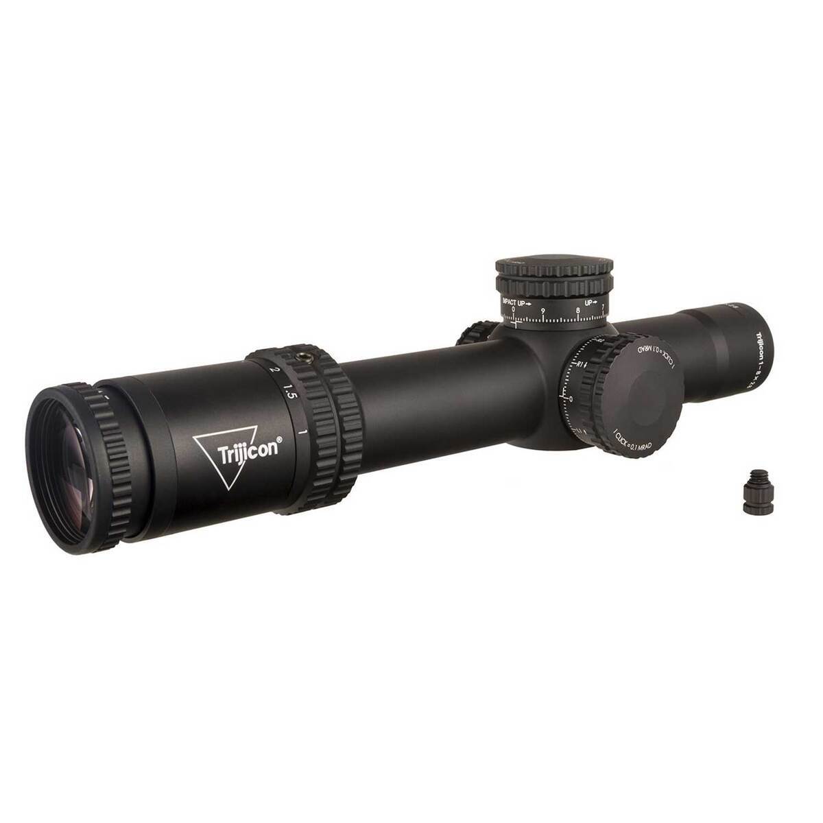 Trijicon Credo 1-8x28 MRAD Seg Cir Crosshair FFP Scope - Black Trijicon Credo 1-8x28 MRAD Seg Cir Crosshair FFP Scope - Black