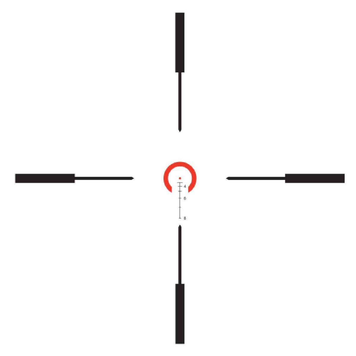 Trijicon VCOG LED 0.223 1-6x 24mm Rifle Scope - Horseshoe Dot - Black Trijicon VCOG LED 0.223 1-6x 24mm Rifle Scope - Horseshoe Dot - Black