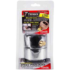 Trimax 2-Pack Keyed Alike Steel Padlocks