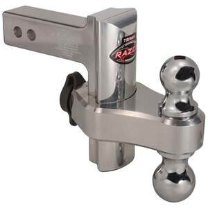 Trimax 6 inch Aluminum Adjustable Drop Hitch with Locking Ball Mount