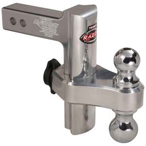 Trimax 8 inch Aluminum Adjustable Drop Hitch with Locking Ball Mount