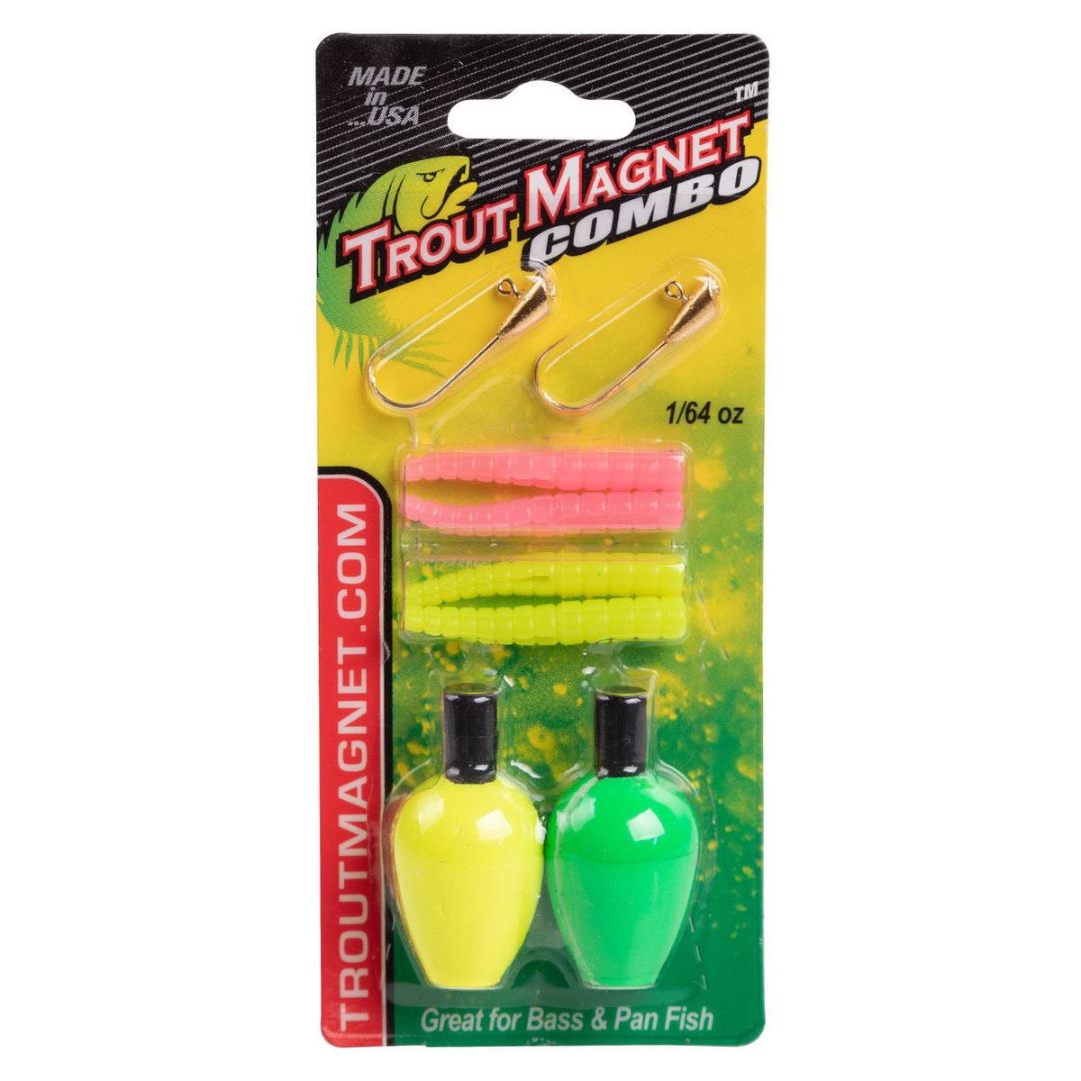 Leland Lures Trout Magnet 8pc Combo Pack Grub Kit - Pink/Chartreuse, 1/64oz - Pink/Chartreuse Leland Lures Trout Magnet 8pc Combo Pack Grub Kit - Pink/Chartreuse, 1/64oz - Pink/Chartreuse