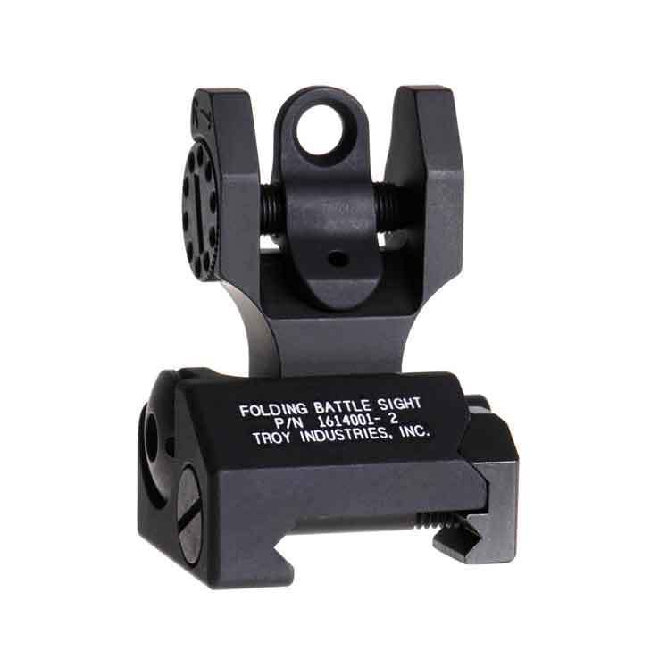Troy Rear Folding Back Up Sights - Black Troy Rear Folding Back Up Sights - Black