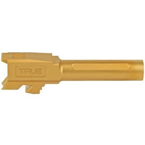 True Precision Non-Threaded 9mm Luger Glock 43/43X Handgun Barrel - Gold Tin