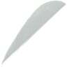 Trueflight Parabolic 3in Right Wing White Feathers - 100 Pack - Gray 3in
