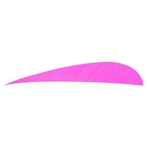 Trueflight Parabolic 4in Pink Feathers - 100 Pack