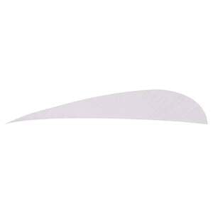 Trueflight Parabolic 4in White Feathers - 100 Pack