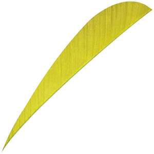 Trueflight Parabolic 5in Yellow Feathers - 100 Pack