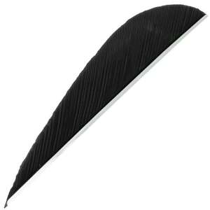 Trueflight Parabolic Black 3in Feathers - 100 Pack