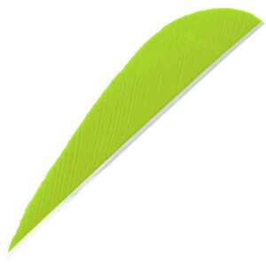 Trueflight Parabolic Chartreuse 3in Left Wing Feathers - 100 Pack