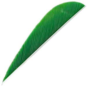 Trueflight Parabolic Green 3in Feathers - 100 Pack