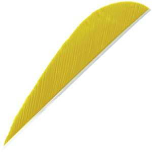 Trueflight Parabolic Yellow 3in Feathers - 100 Pack