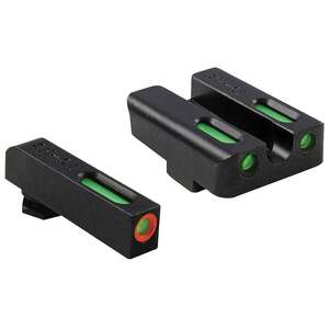 TruGlo Brite-Site TFX Pro Glock U-Notch Sight Set - Green w/Orange Outline