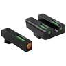 TruGlo Brite-Site TFX Pro Glock U-Notch Sight Set - Green w/Orange Outline - Black