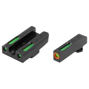 TruGlo Brite-Site TFX Pro Glock 42/43 U-Notch Sight Set - Green w/Orange Outline