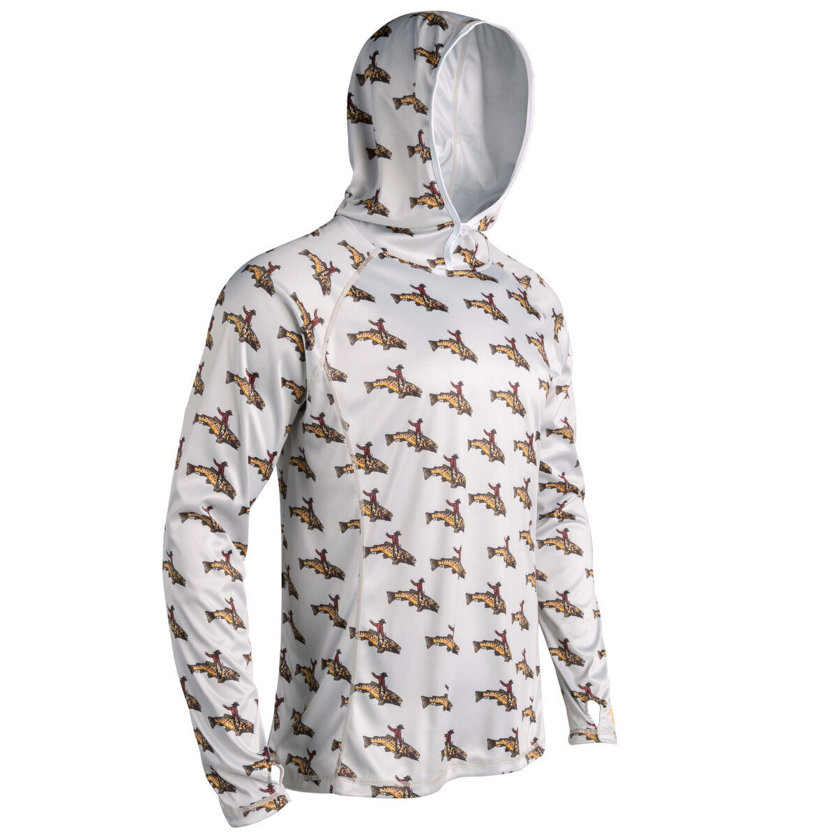 Trxstle Men’s Bucking Brown Sun Fishing Hoodie - Sand Gray - S - Sand Gray S Trxstle Men’s Bucking Brown Sun Fishing Hoodie - Sand Gray - S - Sand Gray S