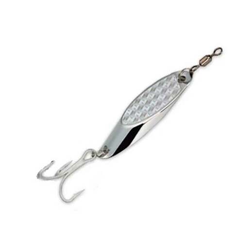 Tsunami Midwave Split Ring Rigged Casting Spoon – Chrome/Silver Prism