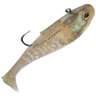 Tsunami Performance Holographic Swim Shad Soft Swimbait - Olive Back/Clear, 1oz, 4in - Olive Back/Clear 4
