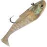 Tsunami Performance Holographic Swim Shad Soft Swimbait - Olive Back/Clear, 3/8oz, 3in - Olive Back/Clear 3