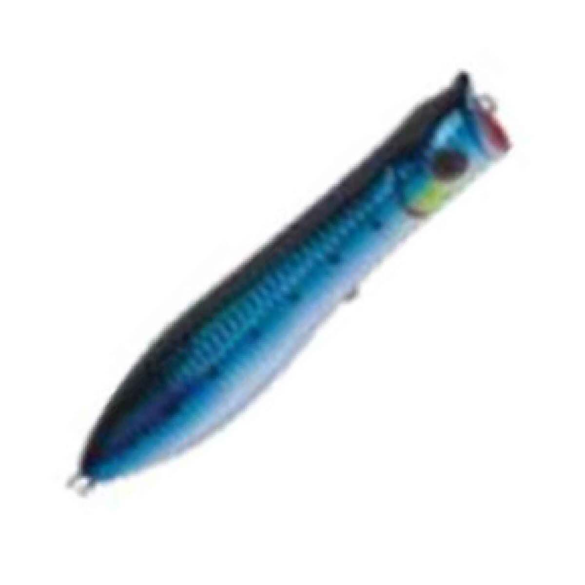 Tsunami Talkin Pencil Popper 6" GT Striper Lure - Blue Mackerel Color, VMC Hooks