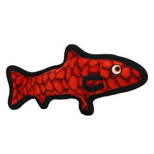 Tuffy Ocean Trout Red Plush Dog Toy