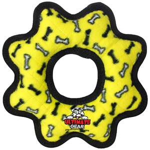Tuffy Ultimate Gear Ring Dog Toy - Yellow