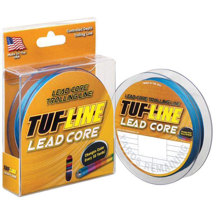 Tuf-Line Lead Core Line Braided Fishing Line - 12lb, Metered Multicolor ...