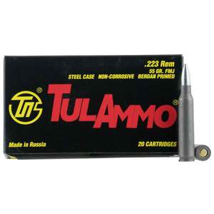 TulAmmo 223 Remington 55gr FMJ Rifle Ammo - 20 Rounds