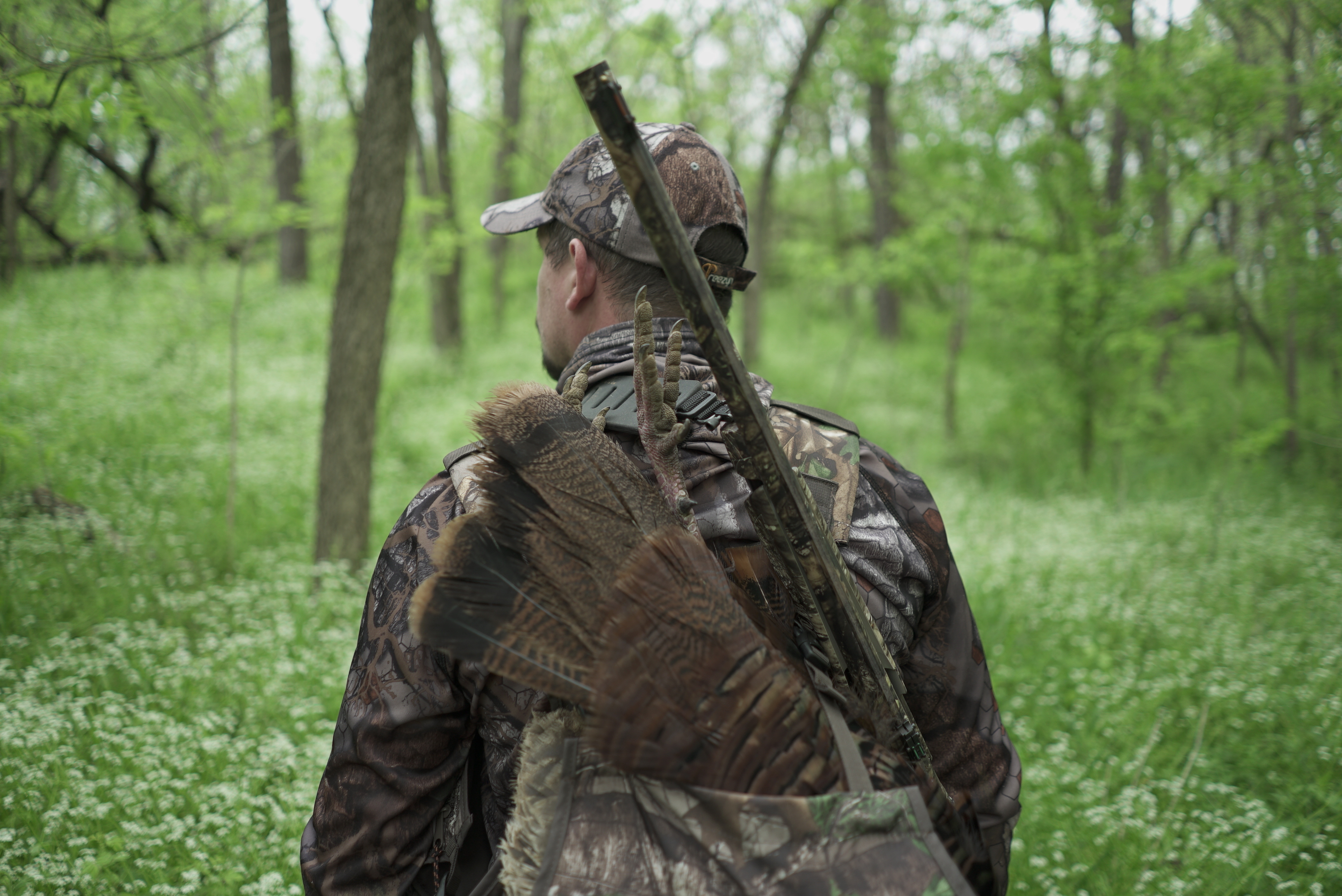 turkey hunter with shotgun