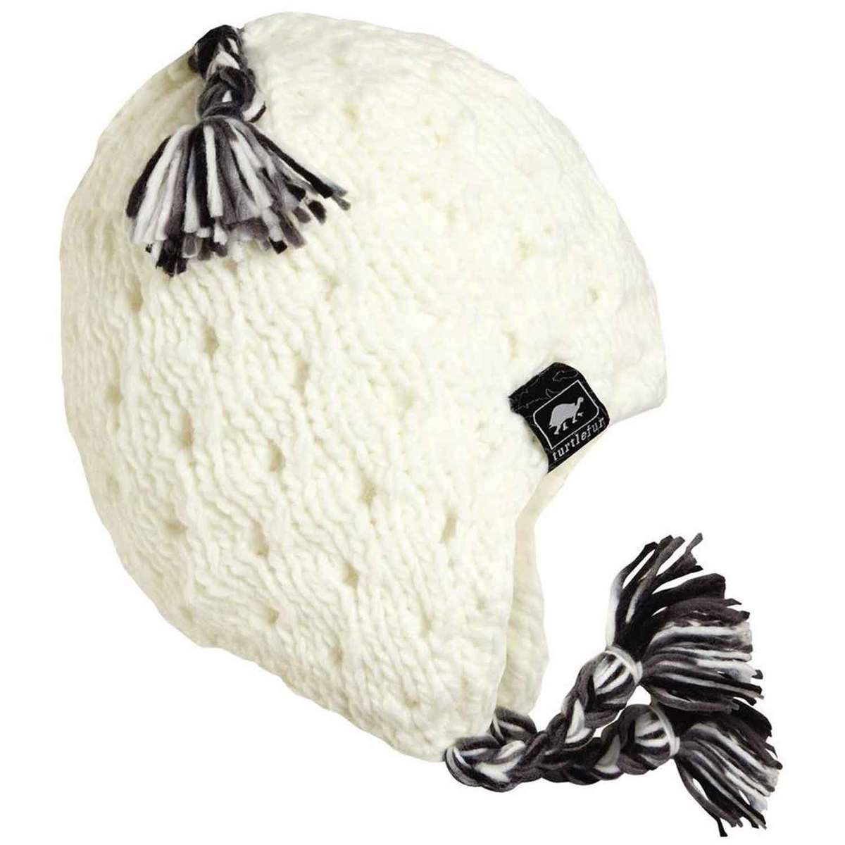 Turtle Fur Girls' Caravan Hand Knit Beanie - White - White One Size Fits Most Turtle Fur Girls' Caravan Hand Knit Beanie - White - White One Size Fits Most