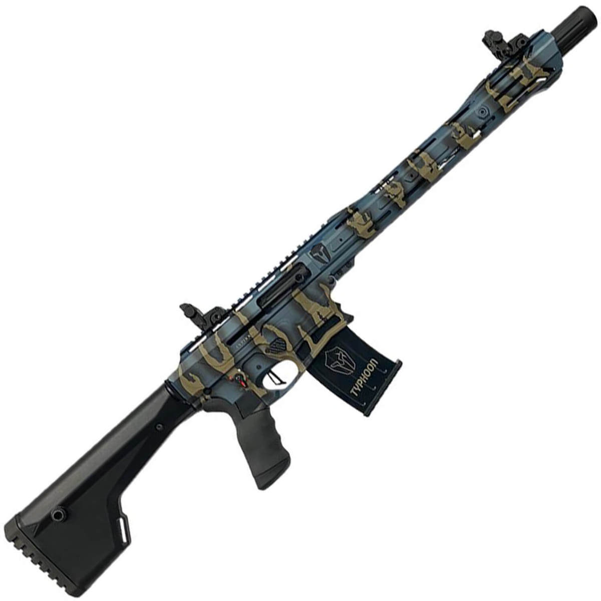 Typhoon F12 Bluecote Sport 12 Gauge 3in Black/Blue/Brown Semi Automatic Shotgun - 18.5in - Black/Blue/Brown Typhoon F12 Bluecote Sport 12 Gauge 3in Black/Blue/Brown Semi Automatic Shotgun - 18.5in - Black/Blue/Brown