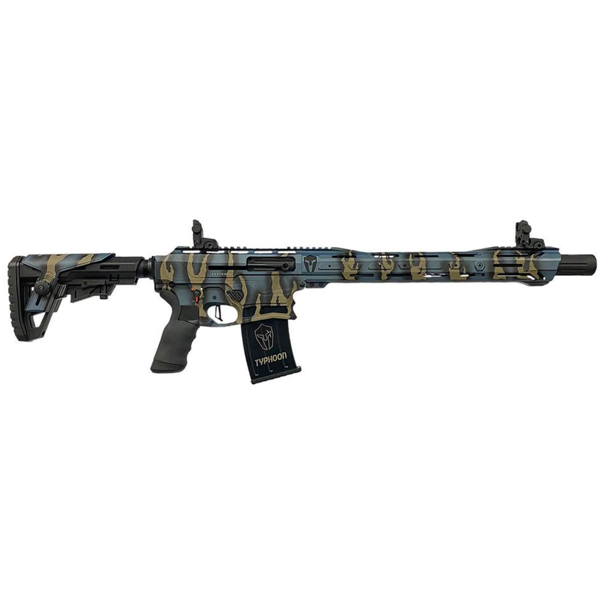 Typhoon F12 Bluecote Sport 12 Gauge 3in Black/Blue/Brown Semi Automatic Shotgun - 18.5in - Black/Blue/Brown Typhoon F12 Bluecote Sport 12 Gauge 3in Black/Blue/Brown Semi Automatic Shotgun - 18.5in - Black/Blue/Brown