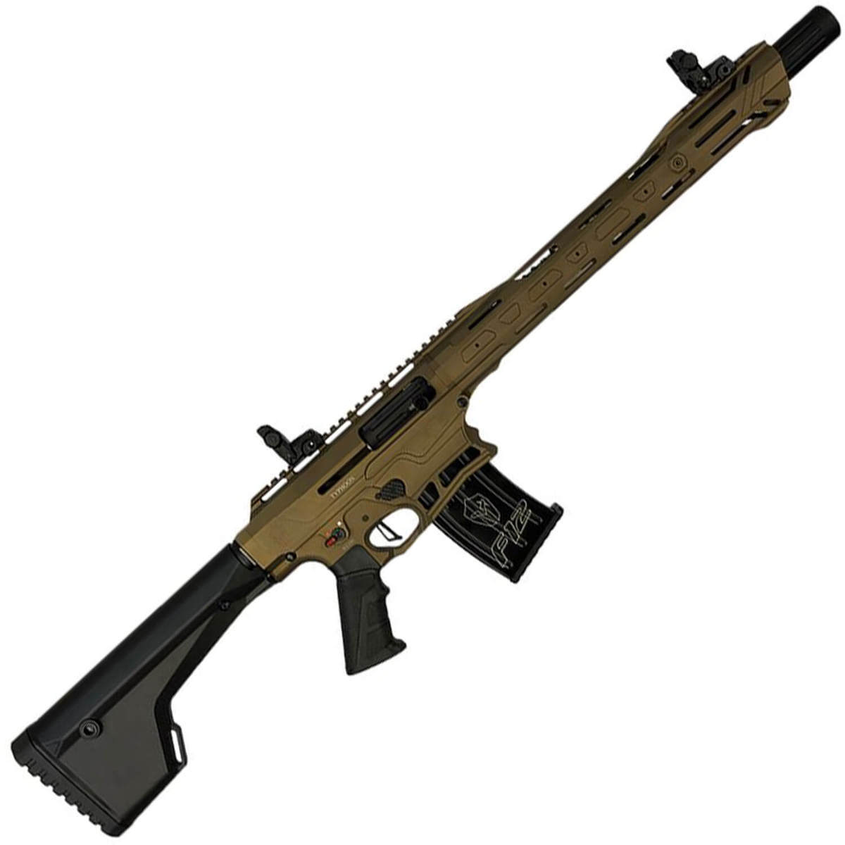 Typhoon F12 Puma Sport 12 Gauge 3in Black/Burnt Bronze Semi Automatic Shotgun - 18.5in - Burnt Bronze/Black Typhoon F12 Puma Sport 12 Gauge 3in Black/Burnt Bronze Semi Automatic Shotgun - 18.5in - Burnt Bronze/Black