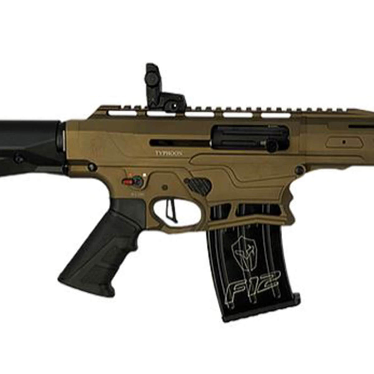 Typhoon F12 Puma Sport 12 Gauge 3in Black/Burnt Bronze Semi Automatic Shotgun - 18.5in - Burnt Bronze/Black Typhoon F12 Puma Sport 12 Gauge 3in Black/Burnt Bronze Semi Automatic Shotgun - 18.5in - Burnt Bronze/Black
