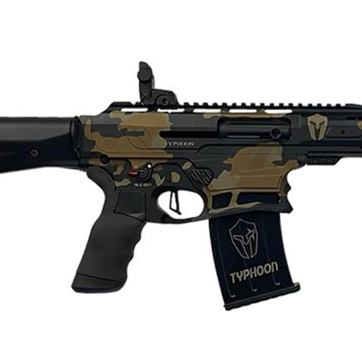 Typhoon F12 Ceracamo Sport 12 Gauge 3in Black/Red Semi Automatic Shotgun - 18.5in - Black/Brown Typhoon F12 Ceracamo Sport 12 Gauge 3in Black/Red Semi Automatic Shotgun - 18.5in - Black/Brown