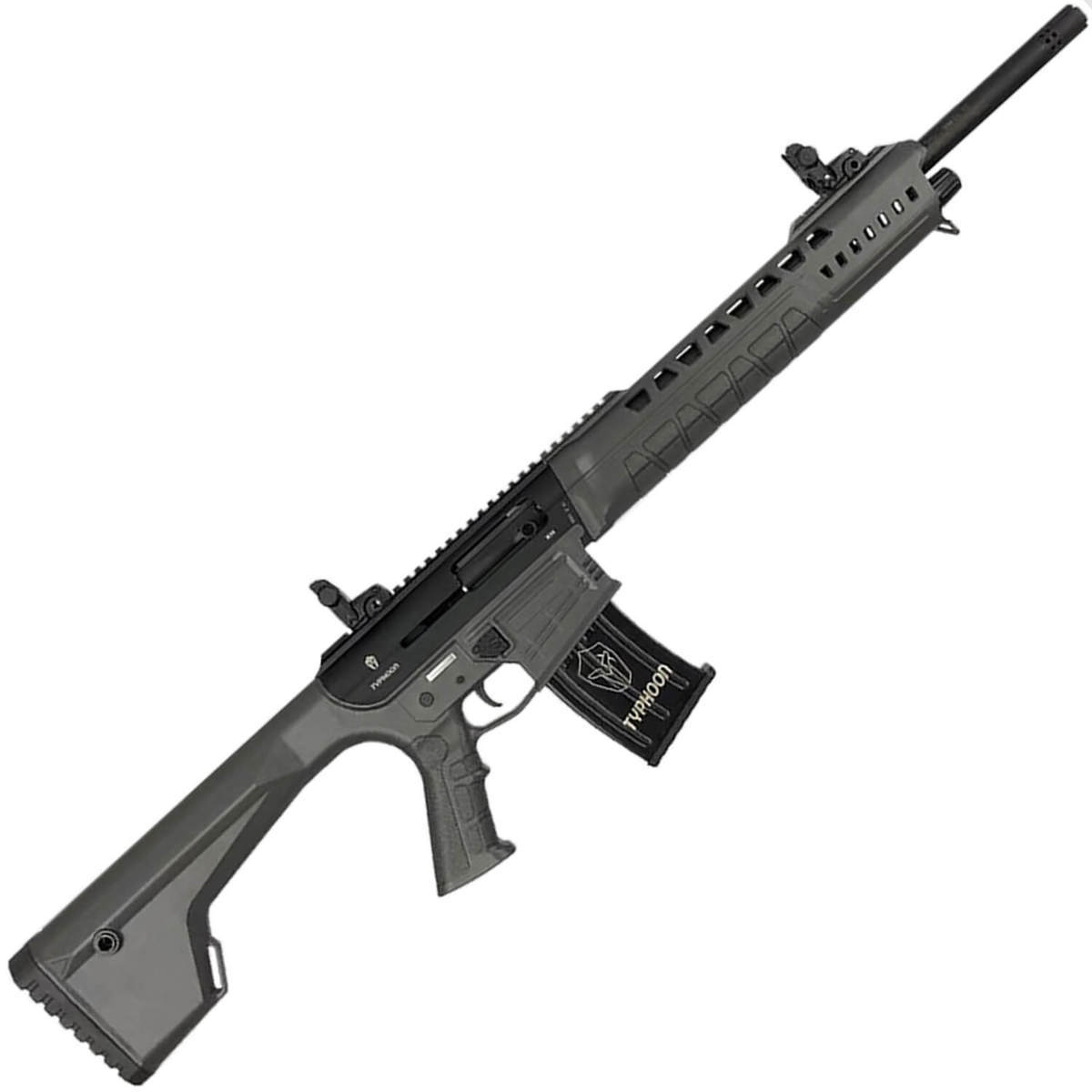 Typhoon X12 12 Gauge 3in Grey/Black Semi Automatic Shotgun - 18.5in - Grey/Black Typhoon X12 12 Gauge 3in Grey/Black Semi Automatic Shotgun - 18.5in - Grey/Black