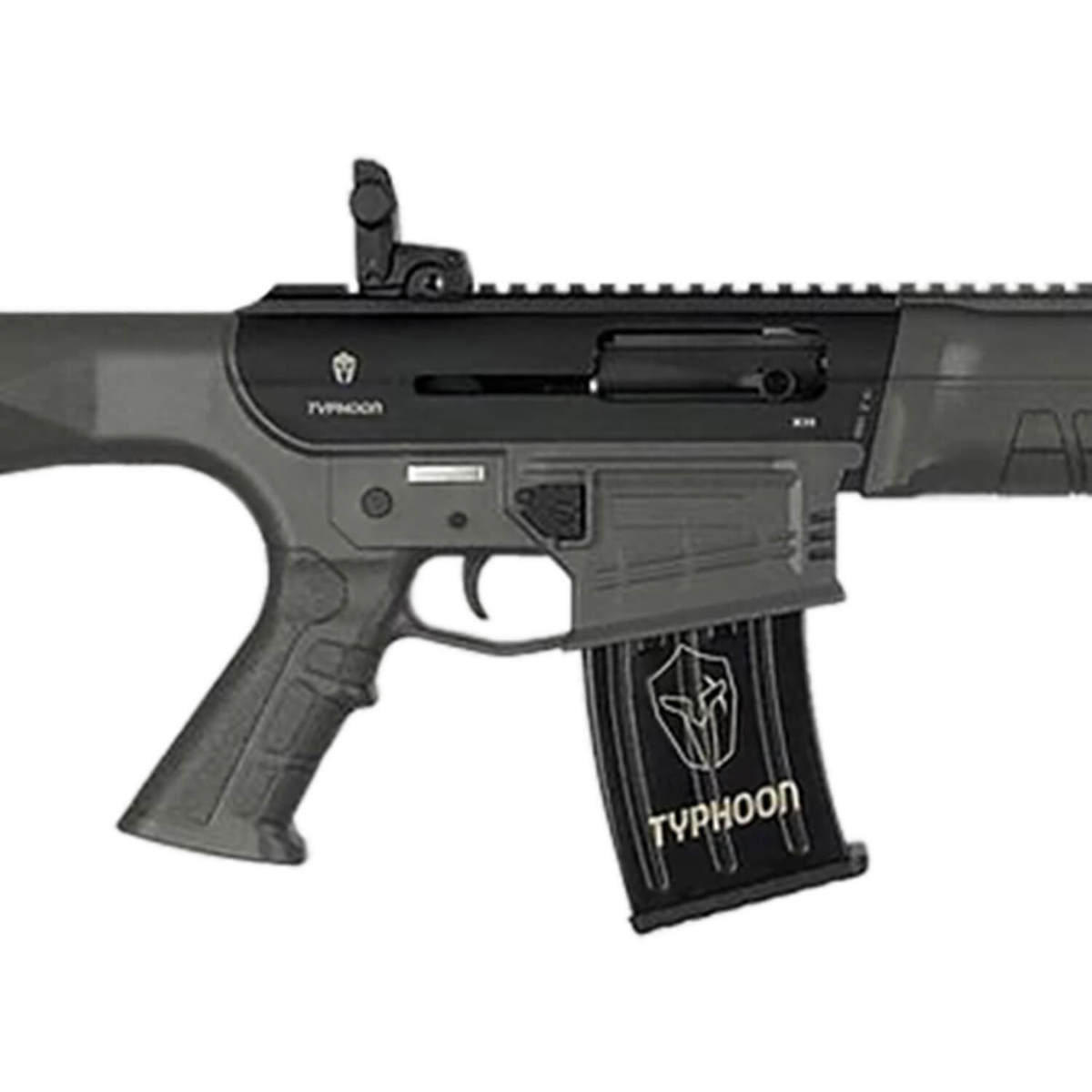 Typhoon X12 12 Gauge 3in Grey/Black Semi Automatic Shotgun - 18.5in - Grey/Black Typhoon X12 12 Gauge 3in Grey/Black Semi Automatic Shotgun - 18.5in - Grey/Black
