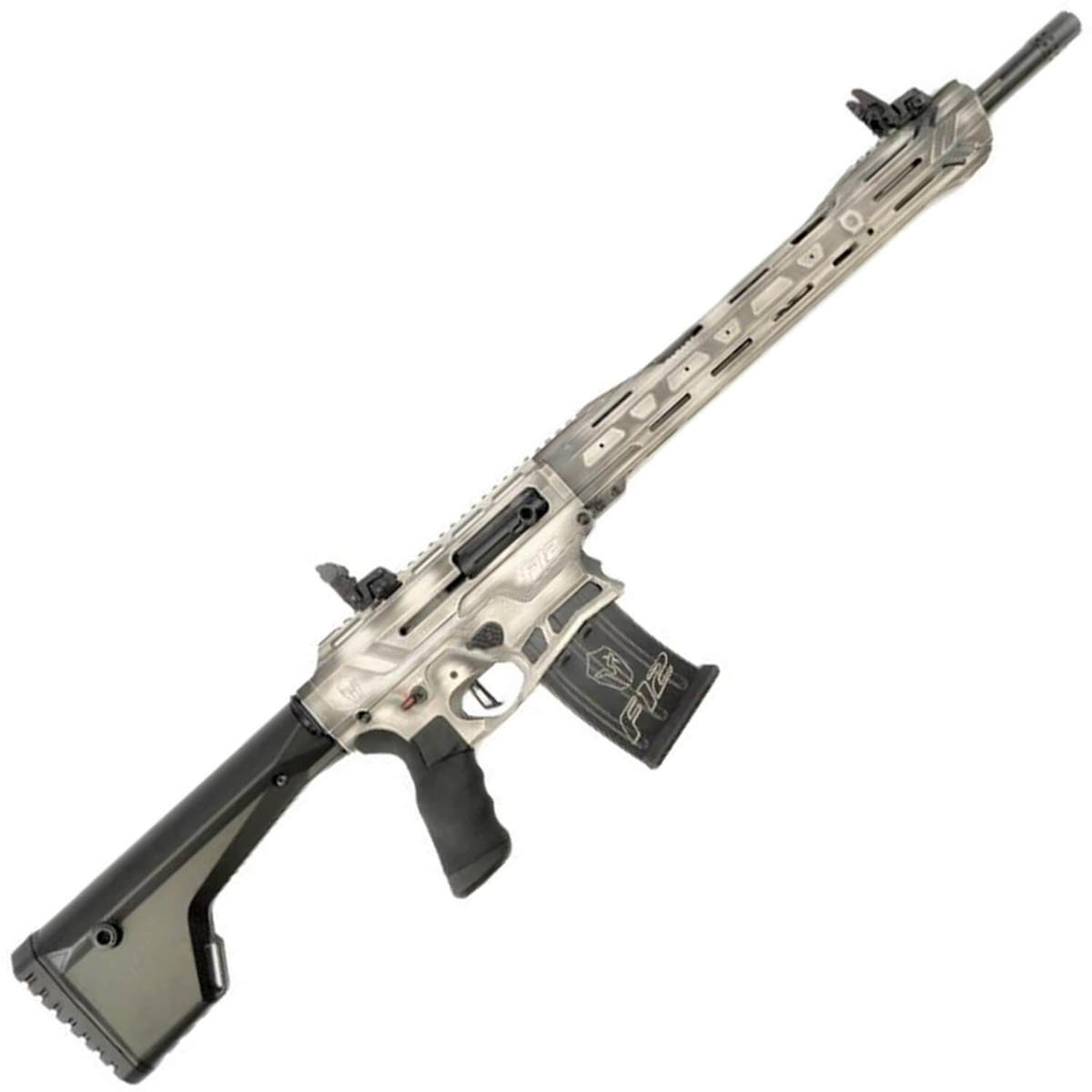 Typhoon F12 White Distressed Sport 12 Gauge 3in Black/White Semi Automatic Shotgun - 18.5in - White/Black Typhoon F12 White Distressed Sport 12 Gauge 3in Black/White Semi Automatic Shotgun - 18.5in - White/Black