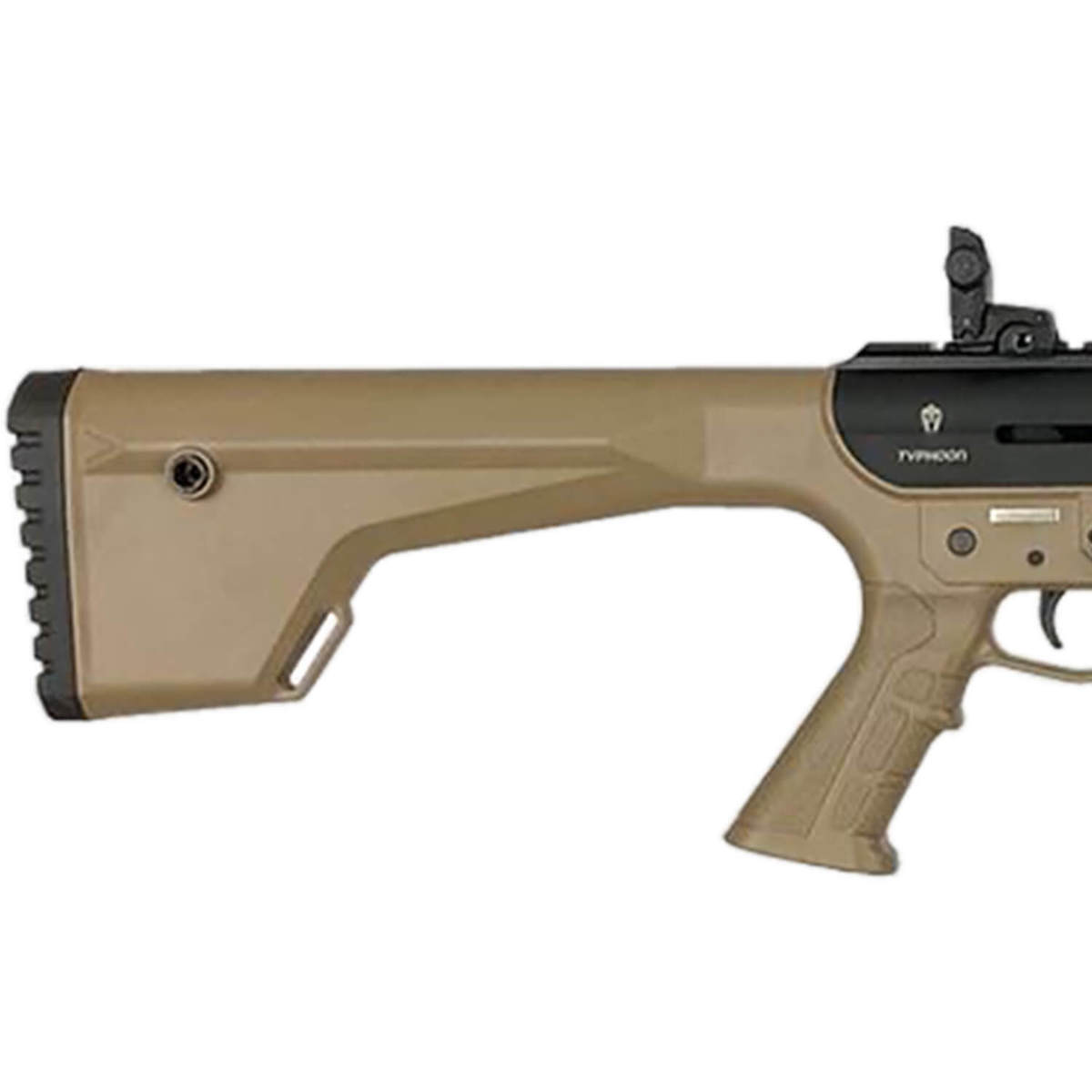 Typhoon X12 12 Gauge 3in Flat Dark Earth/Black Semi Automatic Shotgun - 18.5in - Flat Dark Earth/Black Typhoon X12 12 Gauge 3in Flat Dark Earth/Black Semi Automatic Shotgun - 18.5in - Flat Dark Earth/Black