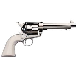 Uberti 1873 Single Action Cattleman Cody 45 (Long) Colt 4.75in Polished Nickel Revolver - 6 Rounds