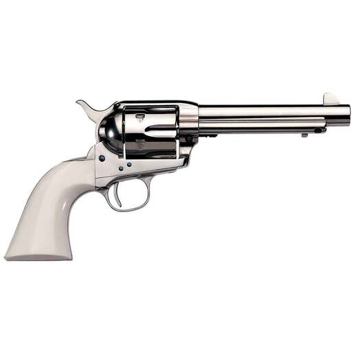 Uberti 1873 Single Action Cattleman Cody 45 (Long) Colt 4.75in Polished Nickel Revolver - 6 Rounds image