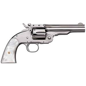 Uberti 1875 No. 3 Top Break 45 (Long) Colt 5in Polished Nickel Revolver - 6 Rounds
