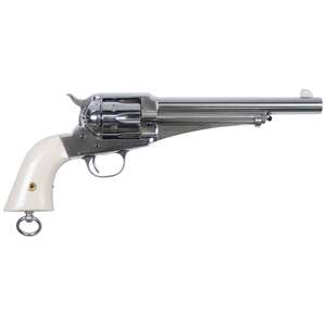 Uberti Outlaws and Lawmen Frank 357 Magnum 7.5in Polished Nickel Revolver - 6 Rounds