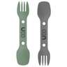 UCO 2 Pack Utility Spork with Tether - Green/Charcoal - Green & Charcoal 7in L