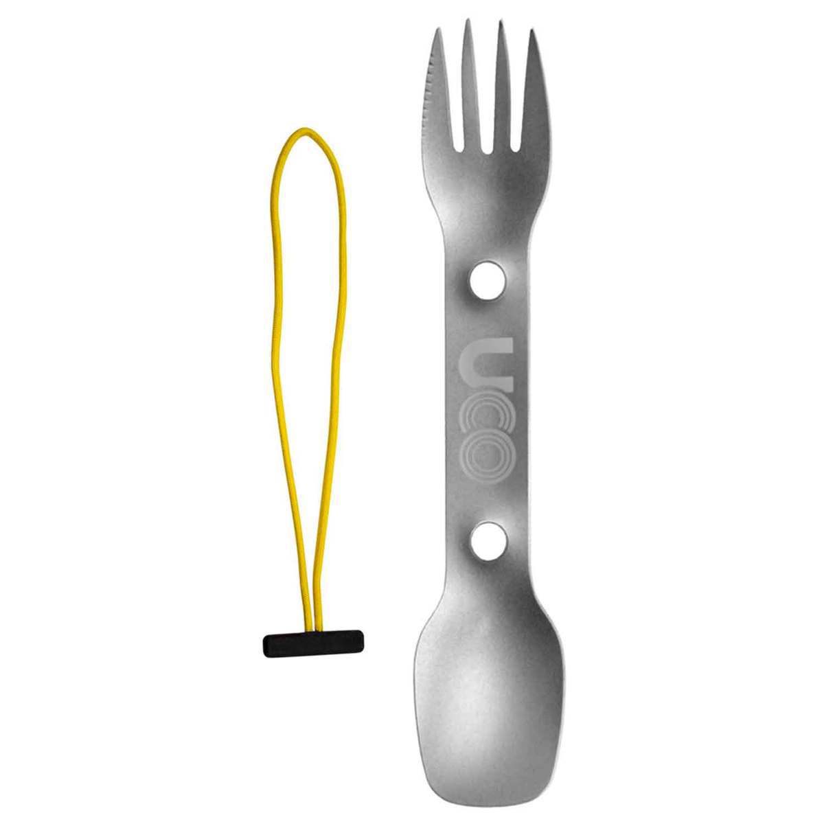 UCO Utility Spork with Tether - Stainless Steel UCO Utility Spork with Tether - Stainless Steel
