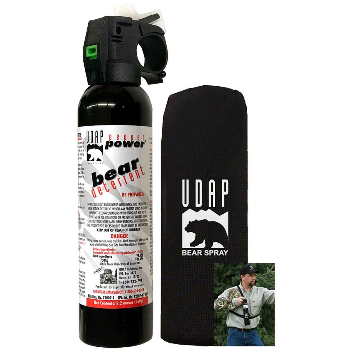 UDAP 9.2oz Bear Sprays - Black 9.2oz UDAP 9.2oz Bear Sprays - Black 9.2oz