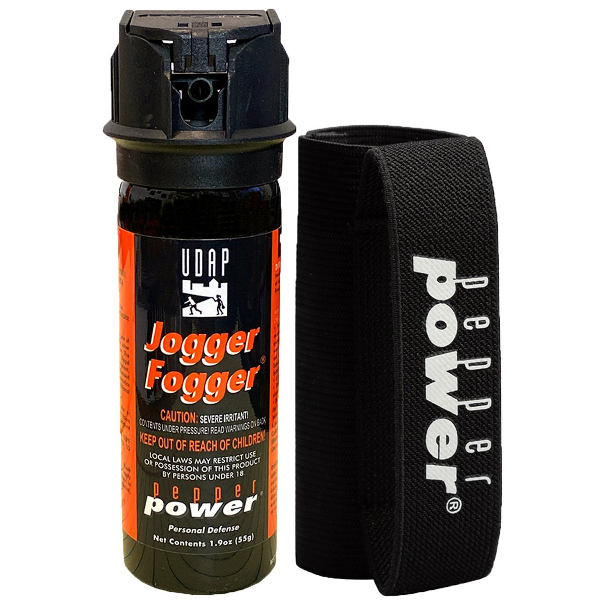 UDAP Jogger Fogger Pepper Spray with Holster - 1.9oz - Black 1.9oz UDAP Jogger Fogger Pepper Spray with Holster - 1.9oz - Black 1.9oz